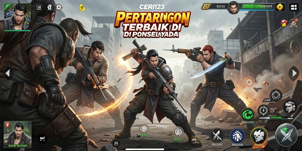 Tangkapan layar CERI123 menampilkan aksi pertarungan yang seru dan mendebarkan.
