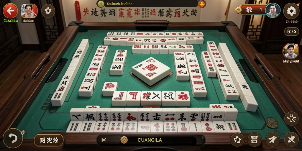 Tampilan gameplay CUANGILA yang menarik dan seru dalam permainan Mahjong.