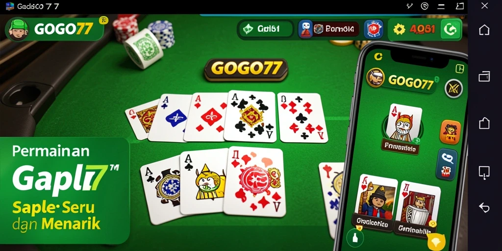 Tampilan gameplay Gaple yang menarik dan interaktif di GOGO77.