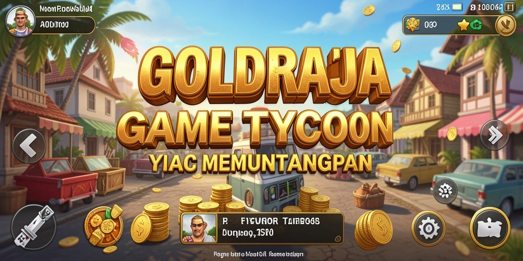Tampilan gameplay <strong>GOLDRAJA</strong> yang penuh strategi dan bisnis yang menguntungkan.
