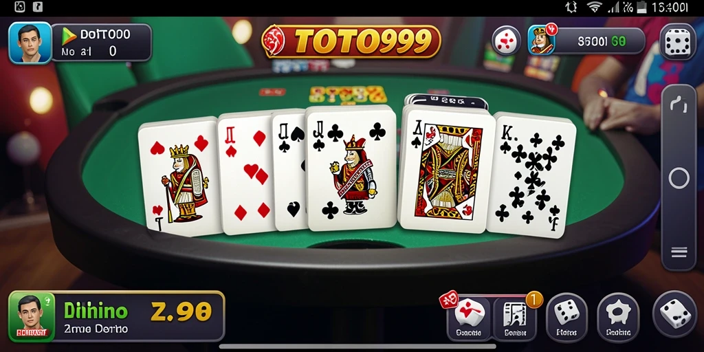 Tampilan gameplay TOTO99 yang menarik dengan fitur domino interaktif.