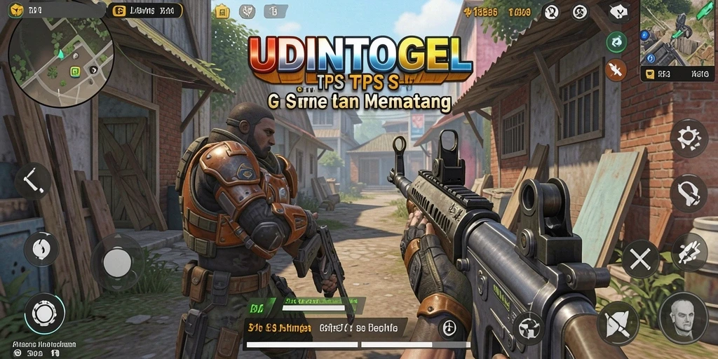 Screenshot gameplay UDINTOGEL menampilkan aksi seru TPS.